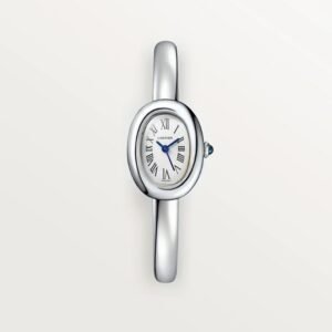 Montre baignoire petite taille argentée