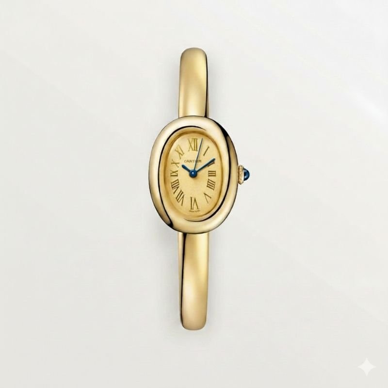 Montre baignoire petite taille Full Gold